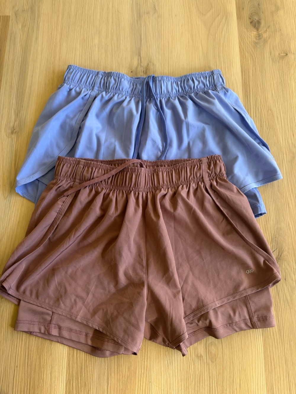 Legend - Dual-Pack Women's Athletic Shorts - Dusty Rose & Dusty Purple/Blue - L